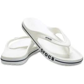Crocs Bayaband Flip Flop,White/Navy,38/39 EU