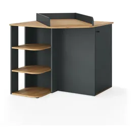 Vicco Wickelkommode Kristian, Anthrazit/Artisan, 85 x 77.3 cm mit Wickelaufsatz, Vicco
