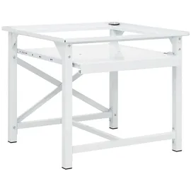 vidaXL Waschmaschinen-Untergestell mit Ausziehbarer Ablage, Weiß, 60 x 56,5 x 53,5 cm