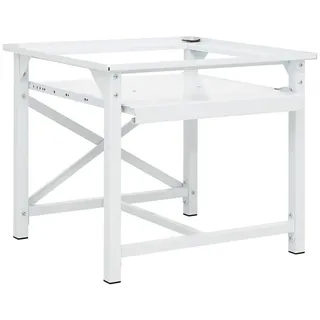 vidaXL Waschmaschinen-Untergestell mit Ausziehbarer Ablage, Weiß, 60 x 56,5 x 53,5 cm