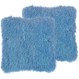 Beliani Cide Dekokissen 45 x 45 cm Blau