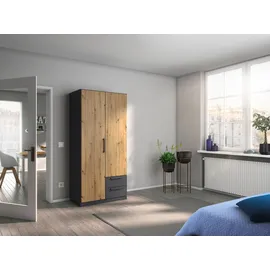 Rauch Drehtürenschrank StyleUp 91 x 197 x 54 cm graumetallic