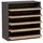 home collective Schuhschrank 74 x 85 x 35 cm mit 5 Schubladen graphit / grau