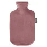 Fashy Wärmflasche 2,0 L mit Flauschbezug, rosa