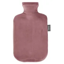 Fashy Wärmflasche 2,0 L mit Flauschbezug, rosa