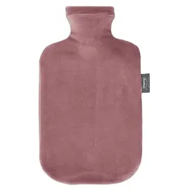 Fashy Wärmflasche 2,0 L mit Flauschbezug, rosa