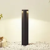 Lucande LED-Wegeleuchte Raiku, schwarz, Aluminium, 65 cm