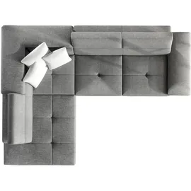 Mirjan24 Ecksofa Cotere Cord, L-Form Eckcouch mit Schlaffunktion und Bettkasten (Farbe: Poso 39, Seite: Links) - Braun