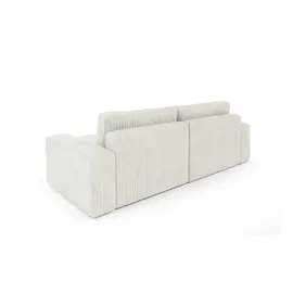 furnisell Eckcouch Cord 2-Sitzer Beige