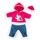 Bayer Design Puppenkleidung 84678AA Rosa/Weiß