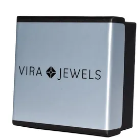 vira jewels Ohrstecker Vira Jewels Silber 925 rhodiniert mit Smaragd-Steinen 1,4