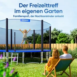 monzana Trampolin 427 cm inkl. Sicherheitsnetz Blau
