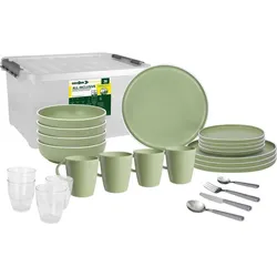 BRUNNER All Inclusive Dolomit Geschirrset grün 36-tlg