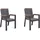 deVries Montana Diningstapelsessel Rope 66 x 55 x 87 cm grau 4 St.
