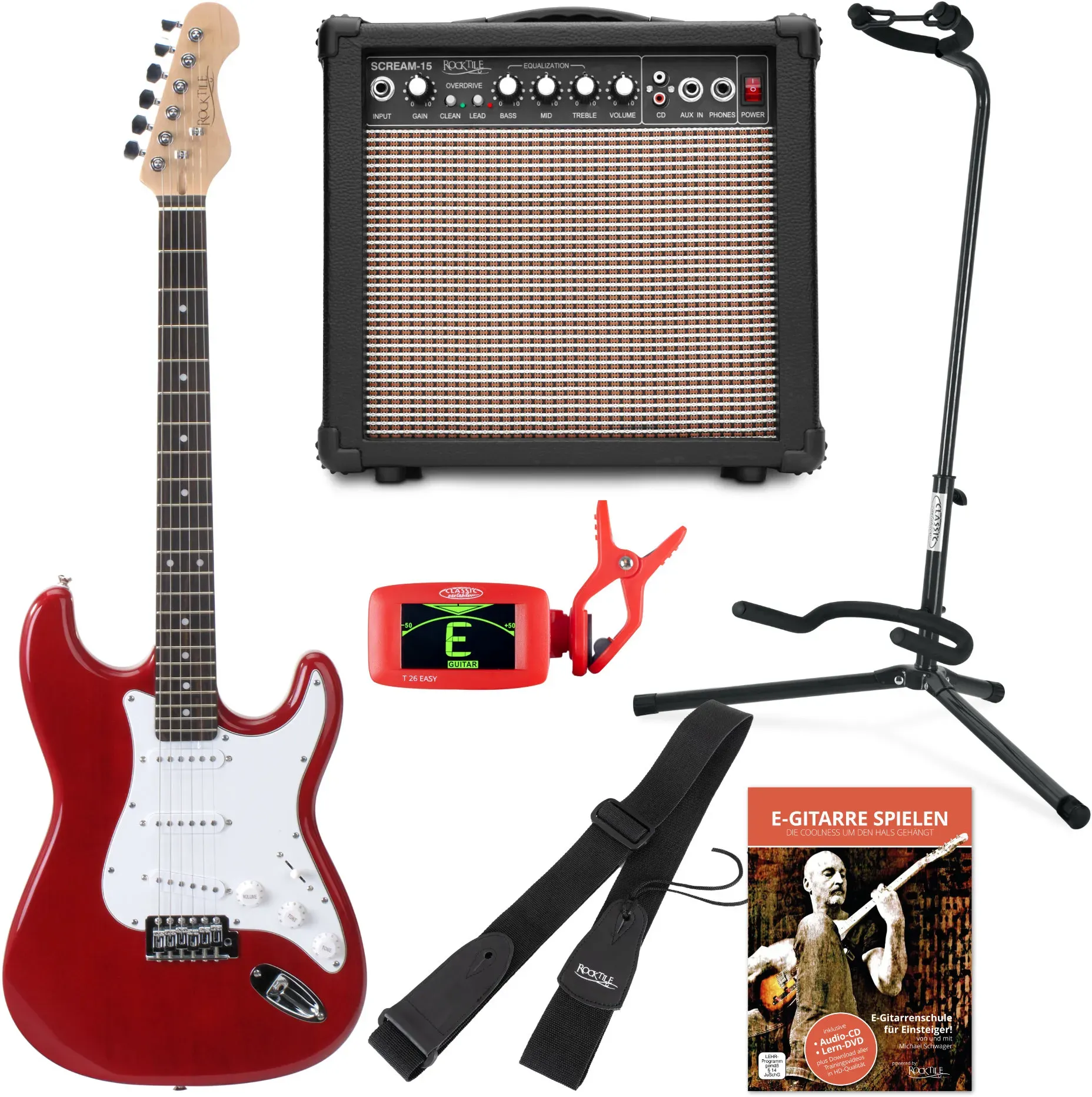 Rocktile Sphere Classic E-Gitarre Red