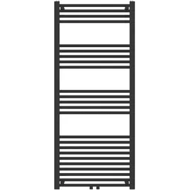 neu.haus Handtuchheizkörper Voss 600 x 1400 mm 655 W schwarz Mittelventil