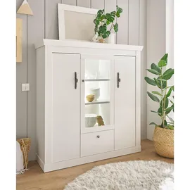furn.design Highboard Fiastra 140 x 146 cm Weiß