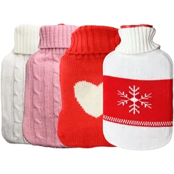 Wärmflasche Gummi 2L mit Rollkragenpullover-Bezug
