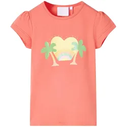 Kinder-T-Shirt Korallenrosa 128