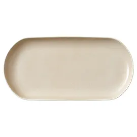 studio round North Servierplatte 38 x 19 cm Matte white/Matte sand