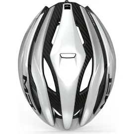 MET-Helmets MET Trenta 3k Carbon MIPS Helmet, Weiß/Silber (Mehrfarbig), M