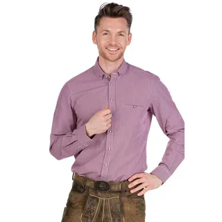 Spieth & Wensky Trachtenhemd Trachtenhemd FC Bayern München - TAREK - dunkelrot/weiß rot 47/48 (XXXL)