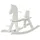 roba Schaukelpferd, weiß/grau, mitwachsend, Schutzring abnehmbar, ab 1 Jahr