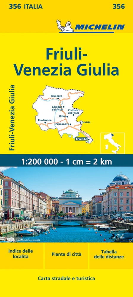 Michelin Friaul-Julisch Venetien Untertitel  Karte (im Sinne von Landkarte)