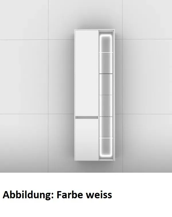 Artiqua 116 Hochschrank mit LED, Sanremo Eiche quer NB, 116-HTRB-1-50-R-7144-428 116-HTRB-1-50-R-7144-428