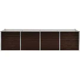 vidaXL Garten-Hochbeet verzinkter Stahl rechteckig 320 x 80 x 77 cm Braun