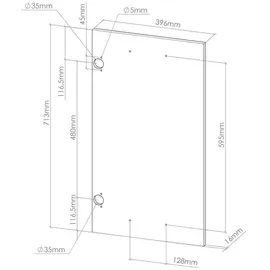 Vicco Eckunterschrank Küchenfront 39,6 x 71,3 x 1,6 cm Weiß Hochglanz
