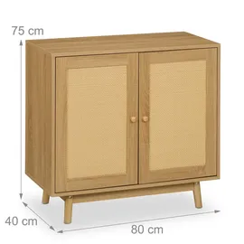 Relaxdays Sideboard 75 x 80 x 40 cm Natur