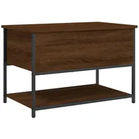 VidaXL Sitzbank mit Stauraum Braun Eiche 70x42,5x47 cm Holzwerkstoff