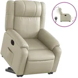 vidaXL Massagesessel mit Aufstehhilfe Elektrisch Kunstleder 95 x 99 x 95 cm Creme