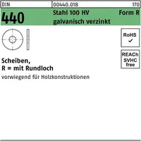 Industrial Quality Supplies DIN 440-R/ISO 7094 Unterlegscheibe Stahl Form