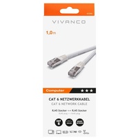 Vivanco Netzwerkkabel Weiß 1 m Cat6 F/UTP (FTP)