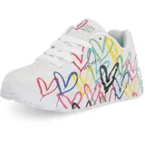 SKECHERS 314064L WMLT Sneaker, White Synthetic/Multi Trim, 37