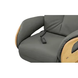 HIMOLLA Relaxsessel 7818 Leder 75 x 108 x 84 cm Grau elektrisch