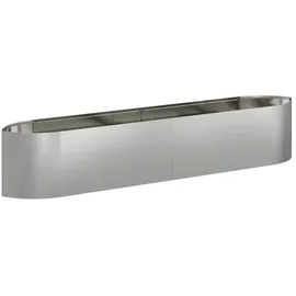 vidaXL Garten-Hochbeet verzinkter Stahl rechteckig 220 x 40 x 40 cm Silber