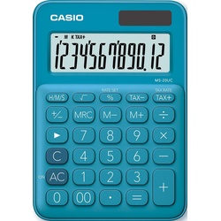Casio Tischrechner MS 20 UC, blau 12-stelliges Display