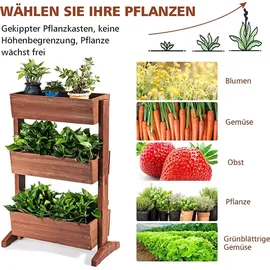 Goplus Blumentreppe 71 x 38 x 105 cm Braun