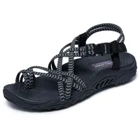 Skechers Damen Reggae-Perfect Duo Sportsandale, schwarz/grau, 39 EU - 39 EU