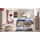 Paidi Schiebetürenschrank Fionn 124 x 207 x 64 cm Braun/Weiß