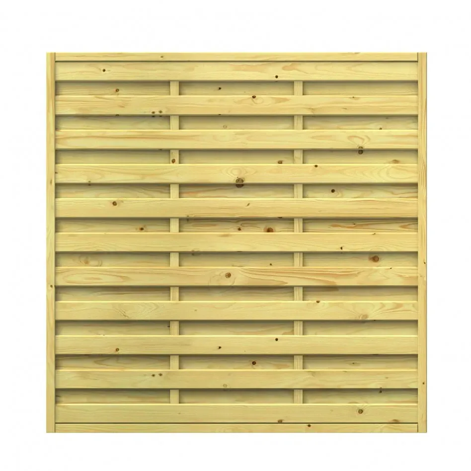 Wellker Sichtschutzzaun KDI Holz Sichtschutz Lamellenzaun, 179x179 cm