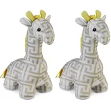 Relaxdays Türstopper Giraffe Weiß/Beige 35 x 15 x 25 cm