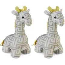 Relaxdays Türstopper Giraffe Weiß/Beige 35 x 15 x 25 cm
