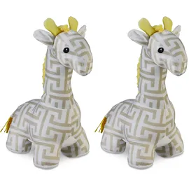 Relaxdays Türstopper Giraffe Weiß/Beige 35 x 15 x 25 cm