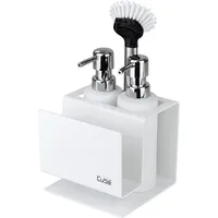 Enjoy design Cube Geschirrspül-Set und Utensilienhalter, Abtropfgestell, Weiss