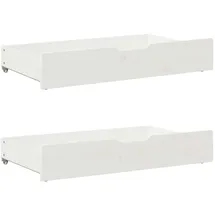 vidaXL Bettschubladen 2 Stk. Weiß 95x55x17 cm Massivholz Kiefer
