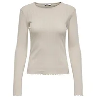 Only Langarmshirt ONLCARLOTTA in Beige | Gr.: XL